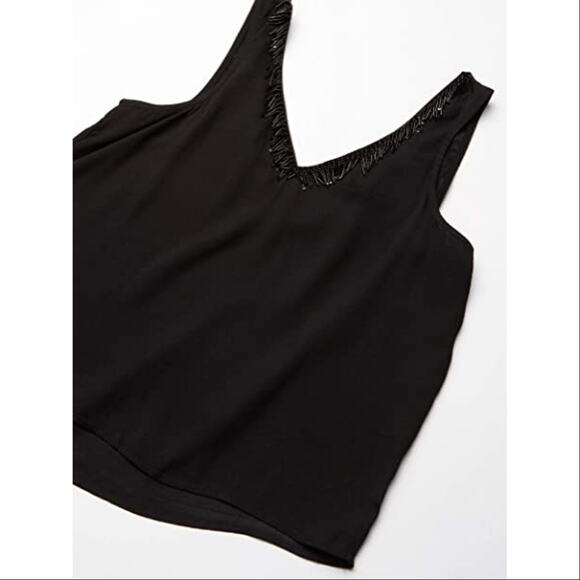 BB Dakota Tops - NWT BB Dakota Powers That V Beaded Top Black